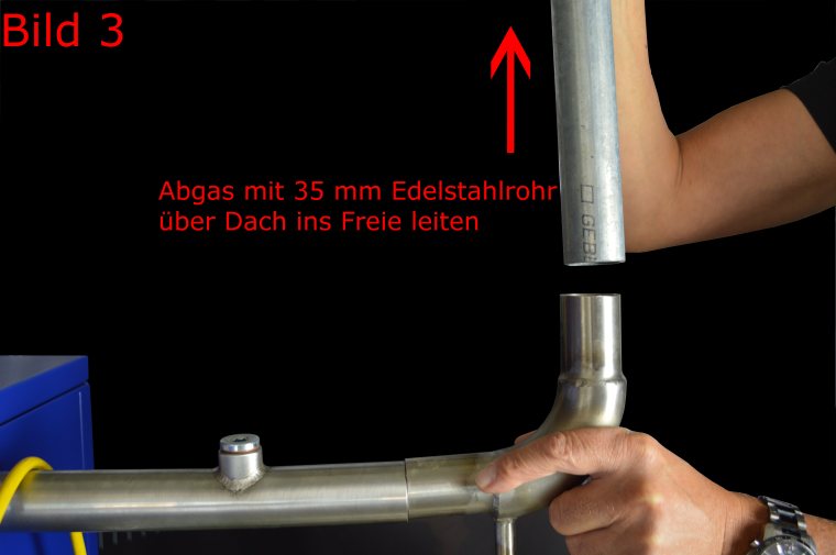 Schritt 3: Faire passer le tuyau par le toit