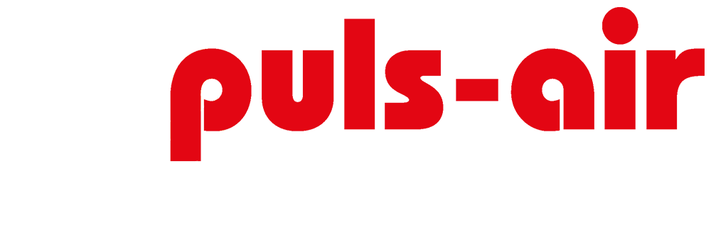 Logo Puls-air Heizgeräte weiß rot